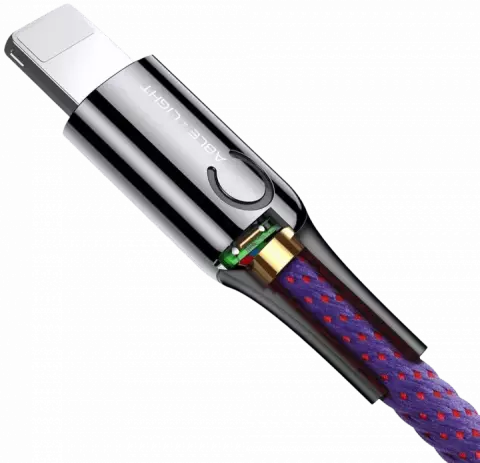 کابل شارژ 1 متری USB به LIGHTNING باسئوس مدل C-SHAPED LIGHT INTELLIGENT POWER-OFF