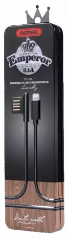 کابل شارژ 1 متری REMAX USB TO LIGHTNING مدل EMPEROR RC-0541