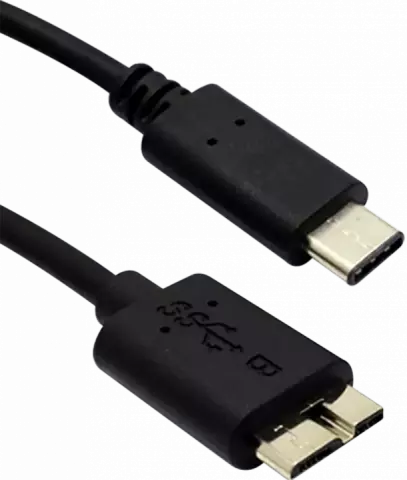 K-NET PLUS KP-C2009 USB 3.0 TYPE-C TO MICRO-B 1.5M BLACK CABLE