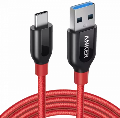 کابل شارژ 0.9 متری USB به ANKER TYPE C مدل POWERLINE PLUS A8168