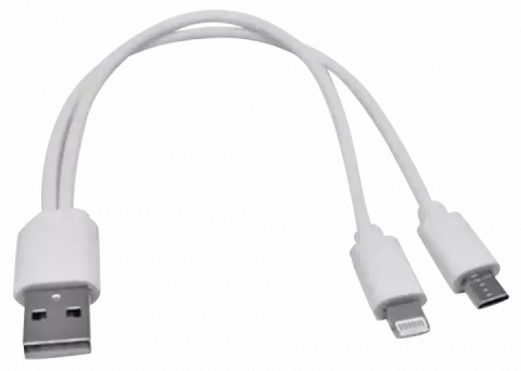 کابل شارژ 20 سانتی متری USB به MICRO USB/TSCO LIGHTNING مدل TC-A28