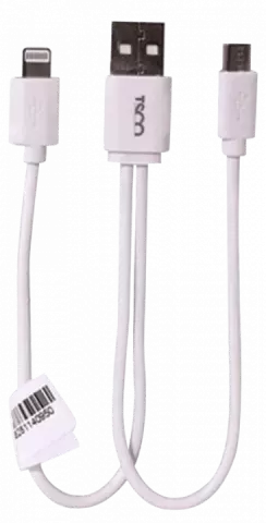 کابل شارژ 20 سانتی متری USB به MICRO USB/TSCO LIGHTNING مدل TC-A28