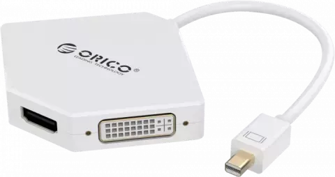 DMP-HDV3S-WH Mini DisplayPort to HDMI+DVI+VGA 4K ADAPTER ORICO