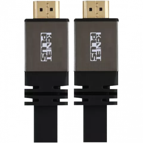 K-NET PLUS HDMI PRO 2.0 4K 3M BLACK FLAT CABLE