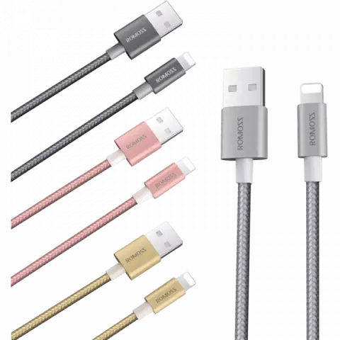 کابل شارژ 1 متری USB به ROMOSS LIGHTNING مدل CB12N
