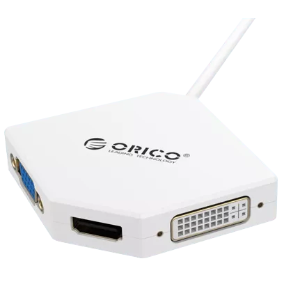 تبدیل Mini DisplayPort ORICO به HDMI+DVI+VGA مدل DMP-HDV3