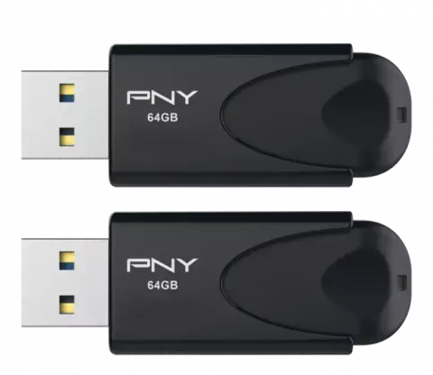 فلش مموری 64 گیگابایت PNY مدل Attaché 4 بسته 2 عددی
