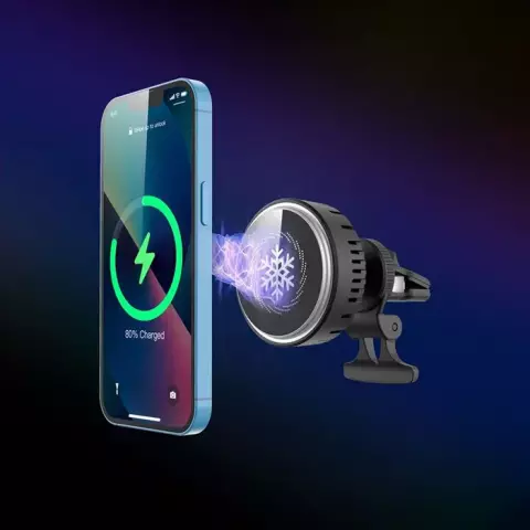 نگهدارنده موبایل POWEROLOGY مدل Dual Mount Cooling Coil Magsafe Charger