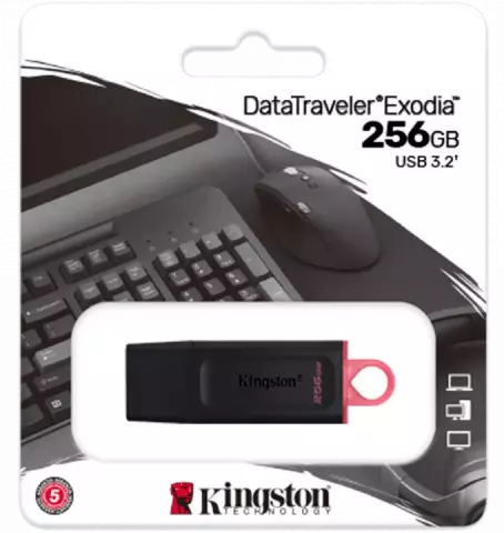 فلش مموری 256 گیگابایت Kingston مدل DataTraveler Exodia