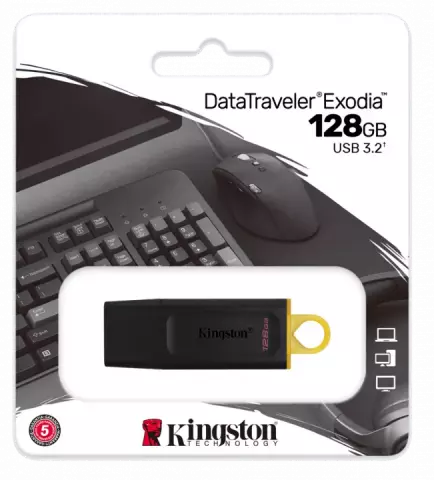 فلش مموری 128 گیگابایت Kingston مدل DataTraveler Exodia