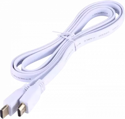 1.5M HDMI V-NET FLAT WHITE CABLE