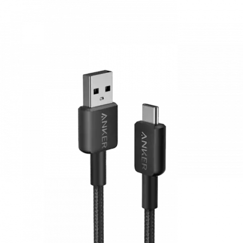 کالا Anker مدل 322 USB TO TYPE-C A81H5H11 CABLE 0.9M BLACK ASLI BRAIDED CAB