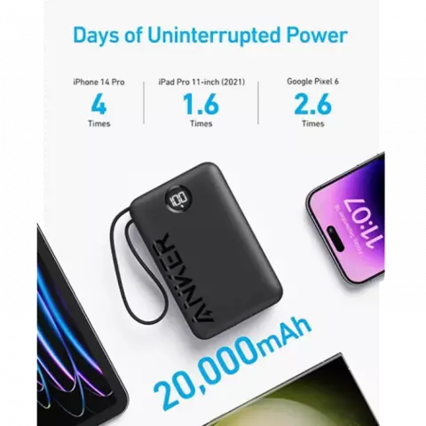 پاور بانک 20000 میلی آمپر ساعت Anker مدل A1647