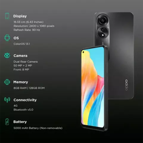 گوشی موبایل 256 گیگابایت OPPO مدل A78