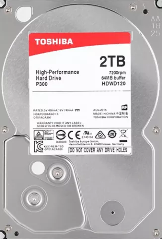 هارد اینترنال 2ترابایت Toshiba مدل P300 HDWD120