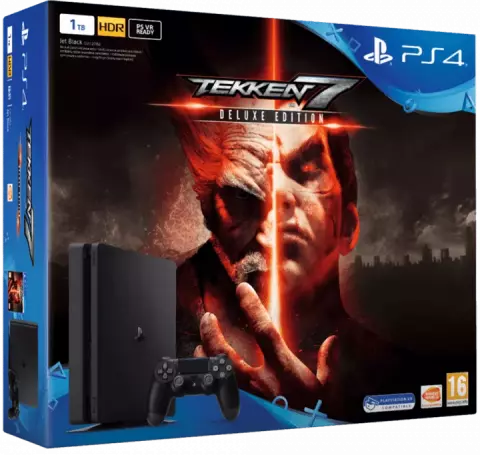 کنسول بازی SONY پلی استیشن 4 اسلیم یک ترابایت مدل CUH-2016B به همراه بازی TEKKEN 7