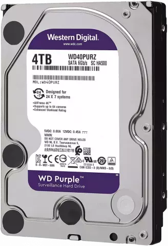 هارد اینترنال 4 ترابایت WD مدل Purple Surveillance WD40PURZ 