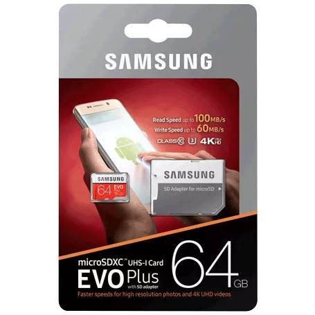 مموری کارت 64گیگابایت Samsung مدل EVO PLUS MB-MC64GA