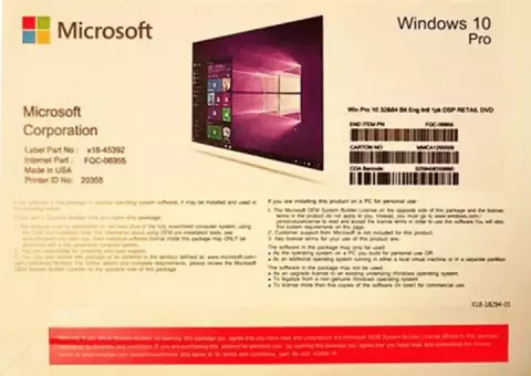 سیستم عامل Windows 10 Pro اورجینال Microsoft