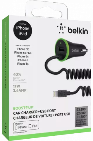 شارژر فندکی خودرو BELKIN مدل F8J154BT04-BLKP