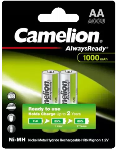 باتری قلمی قابل شارژ CAMELION ظرفیت 1000 میلی آمپر ساعت