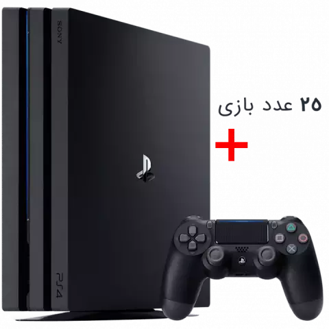 کنسول بازی SONY پلی استیشن 4 پرو یک ترابایت مدل CUH-7116B به همراه 25 بازی