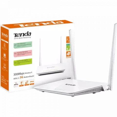 مودم روتر ADSL2 PLUS بی سیم Tenda مدل D301 V2 N300