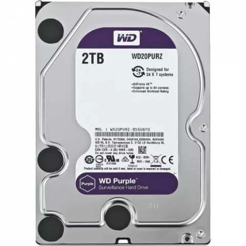 2TB WD PURPLE SURVEILLANCE WD20PURZ SATA III 64MB SAZGAR HARD
