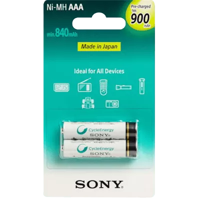 باتری نیم قلمی قابل شارژ SONY ظرفیت 900 ملی آمپر ساعت