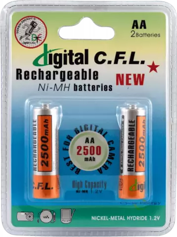 باتری قلمی قابل شارژ DIGITAL C.F.L ظرفیت 2500 ميلی آمپر ساعت
