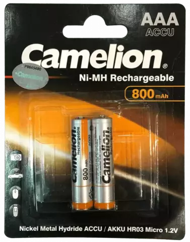 باتری نیم قلمی قابل شارژ CAMELION ظرفیت 800 میلی آمپر ساعت