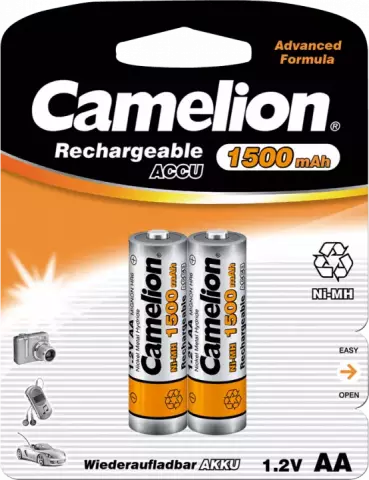 باتری قلمی قابل شارژ CAMELION ظرفیت 1500 میلی آمپر ساعت