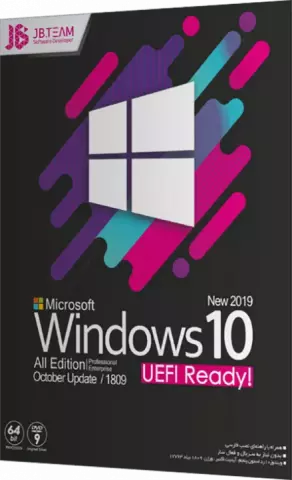 سیستم عامل Windows 10 UEFI READY 2019 نسخه 64 بیتی Redstone 5 شرکت JB.TEAM