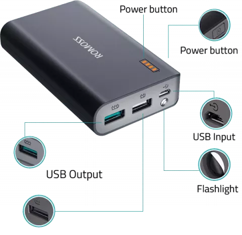 پاور بانک 10000میلی آمپر ساعت Romoss مدل SENSE X PH30