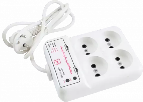 چند راهی برق و محافظ یخچال و فریزر ERAMTRONIC مدل AP4SC-R