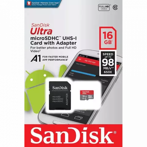مموری کارت 16گیگابایت Sandisk مدل ULTRA A1