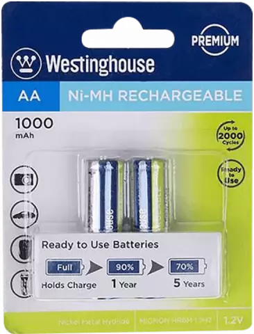 باتری قلمی قابل شارژ WestingHouse ظرفیت 1000 میلی آمپر ساعت