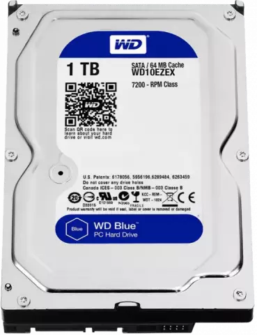 عکس رو به روی هارد اینترنال 1 ترابایت WD مدل Blue WD10EZEX 