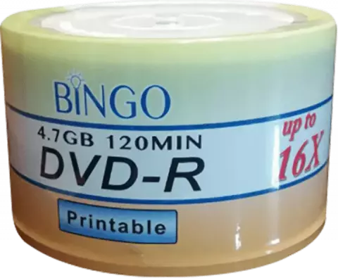 دی وی دی خام BINGO مدل DVD-R 16X PRINTABLE