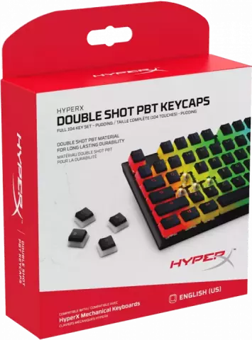 مجموعه 104 عددی کلیدهای کیبورد مکانیکی HYPERX مدل DOUBLE SHOT PBT