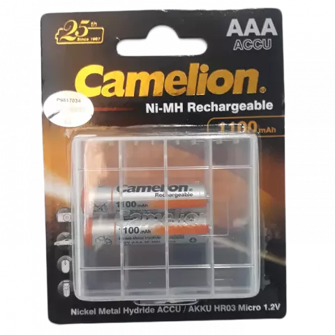باتری نیم قلمی قابل شارژ CAMELION ظرفیت 1100 ميلی آمپر ساعت