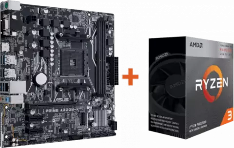 باندل مادربرد ASUS PRIME A320M-K به همراه پردازنده AMD RYZEN 3 3200G