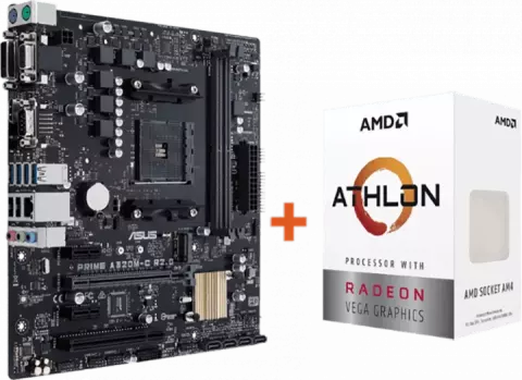 کالا ASUS مدل PRIME A320M-C R2.0 + AMD ATHLON 3000G BUNDLE CPU & MB