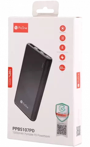 پاور بانک 10000 میلی‌آمپر ساعت ProOne مدل PPB5107PD