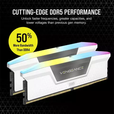 رم دسکتاپ (16GB*2) 32 گیگابایت Corsair مدل VENGEANCE RGB DDR5 5600MHz