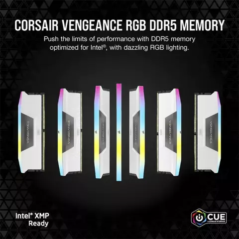 رم دسکتاپ (16GB*2) 32 گیگابایت Corsair مدل VENGEANCE RGB DDR5 5600MHz
