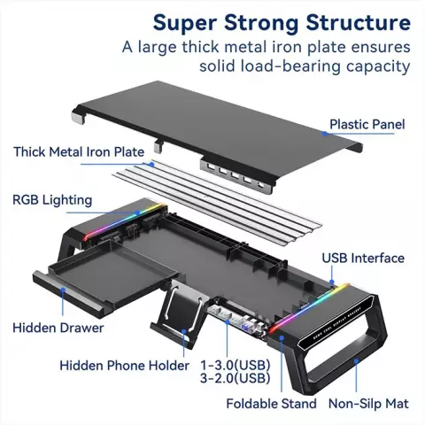 پایه مانیتور Trust مدل TDESK