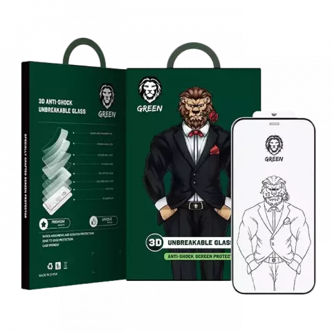 محافظ صفحه نمایش Green Lion مدل 3D Unbreakable Glass مناسب برای iPhone 12 Pro Max