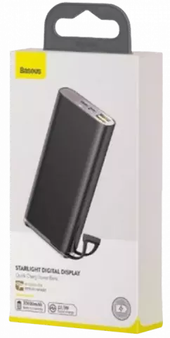 پاور بانک 20000 میلی‌آمپر ساعت Baseus مدل  Starlight Digital Display