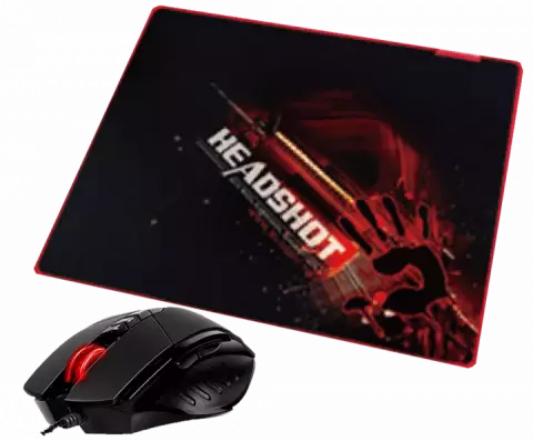 موس سیمی گیمینگ a4tech مدل BLOODY V7M71 به همراه موس پد